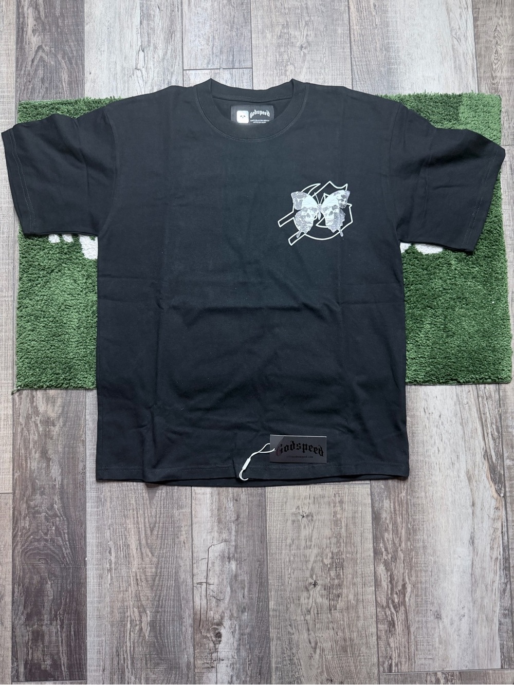 Black Short-Sleeve Graphic Crewneck T-Shirt by fatspeed